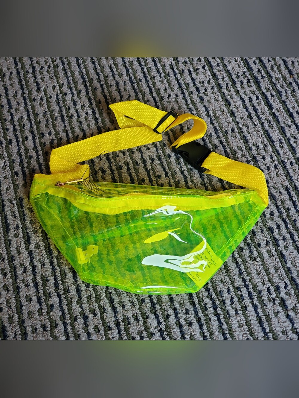 Yellow Transparent Fanny Pack Bag